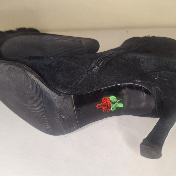 Free Lance Vintage Suede 3" inside zip Heel Ankle Boots Size EU 35.5 - Picture 9 of 11